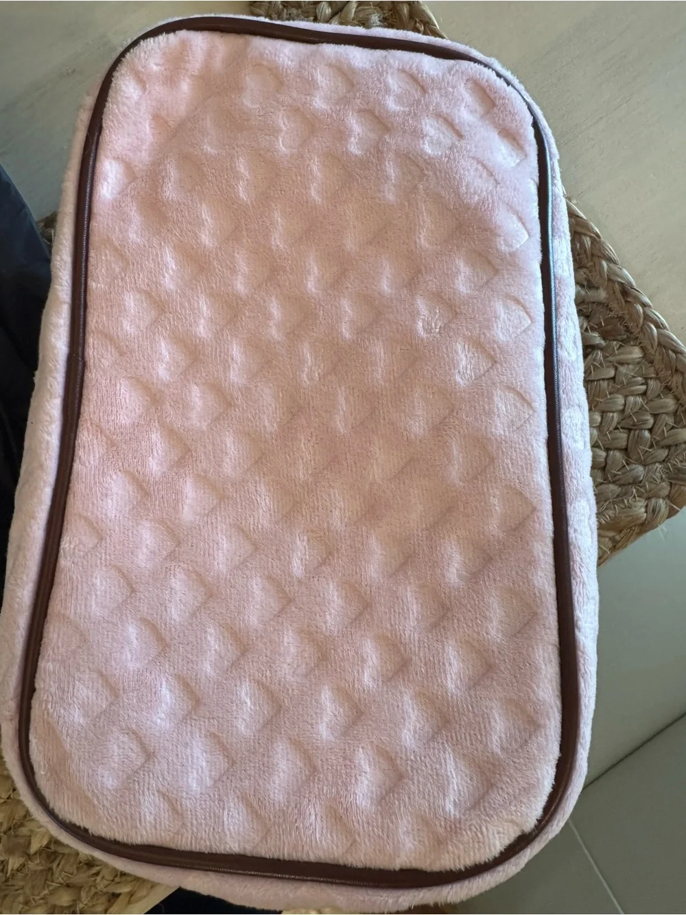 Authentic Juicy Couture Pink Velour Heart 2pc Train Case & Pouch Set NWOT